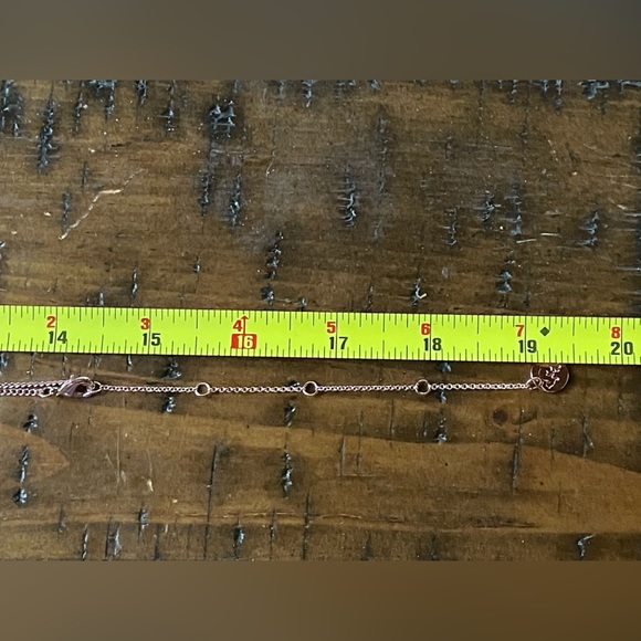 Long Faux Shell Rose Gold Tone Necklace - Picture 3 of 4